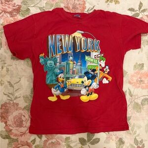 Disney Red New York Graphic Kids T-Shirt